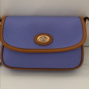 NWT - Pebble Grain Italian leather Turn Lock Crossbody -